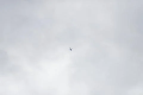 Passenger plane in the sky Stock Photos