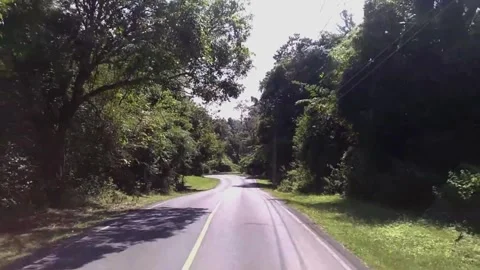 Passenger POV Inside Moving Jeep Traveling Through Khao Yai Stock Footage 341453365