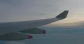 Passenger POV sunset clouds out of wing Airbus A330-300 window seat 4k or 4k+ Resolution