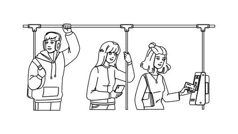 Passenger public transport vector Illustrazione stock