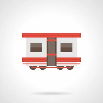 Passenger rail transportation flat vector icon Illustrazione stock