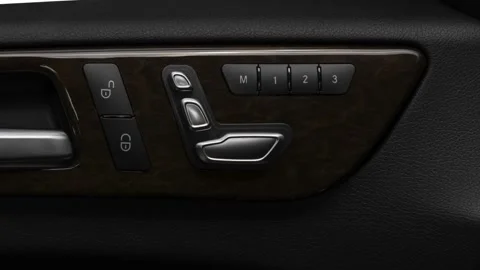 Passenger seat control button detail 2018 Mercedes-Benz GLE-Class GLE 350 Stock Footage 159964882