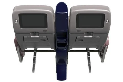 Passenger seats with screen Stock Illustration