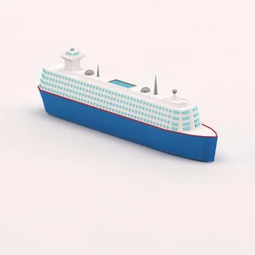 Passenger ship 3D Model