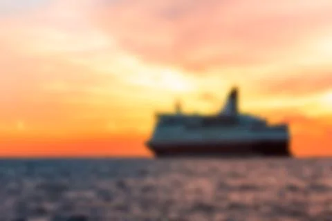 Passenger ship - blurred image 写真素材
