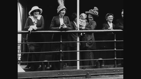 Passenger Ship Departing Stock Footage 88601960