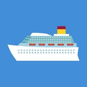 Passenger ship Stock Illustration