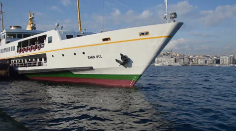 Passenger ship in Istanbul (Editorial) Stock Footage 34653833