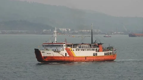 Passenger ship sail Stock Footage 205104745