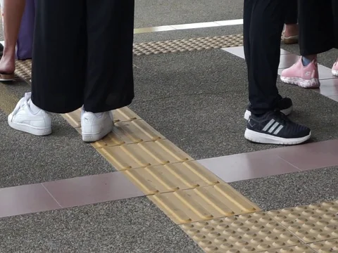 Passenger shoe at train Stock Footage 126475848