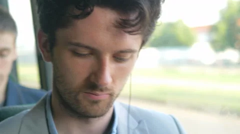 Passenger sitting next to a window Stock Footage 67106360