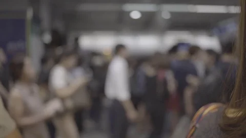 Passenger in subway station Stock Footage 75095409