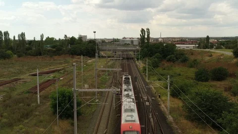 Passenger Train 4K Stock Footage 120351230