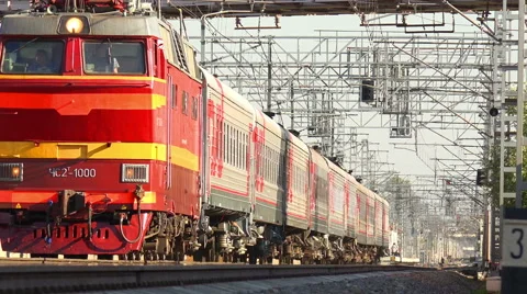 Passenger Train Approaching - 4K Stock Footage 41544160