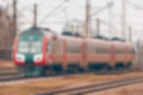 Passenger train - blurred image 스톡 사진