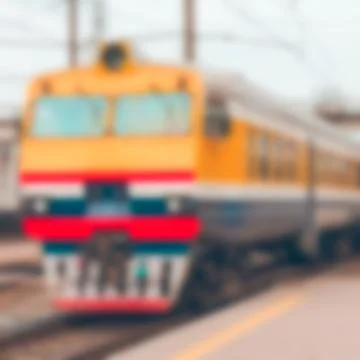 Passenger train - blurred image 写真素材