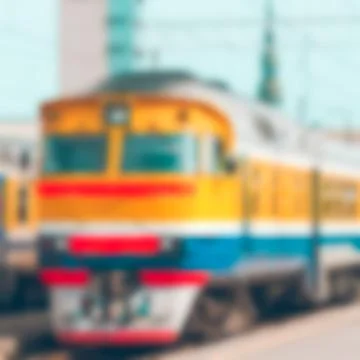 Passenger train - blurred image 库存照片