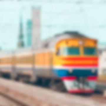 Passenger train - blurred image 写真素材