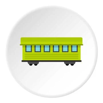 Passenger train car icon circle Illustrazione stock