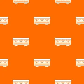 Passenger train car pattern seamless Stock Illustration