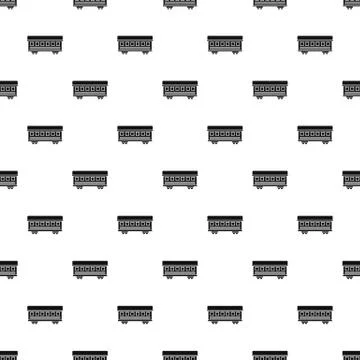 Passenger train car pattern vector Stock Illustration