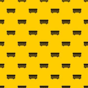 Passenger train car pattern vector Stock Illustration