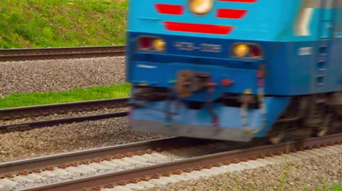 Passenger Train close-up. HD 1080. Stock Footage 39841838