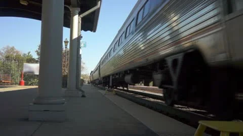 Passenger train departures from station 動画素材 12472237