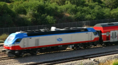 Passenger train Stock Footage 39487238