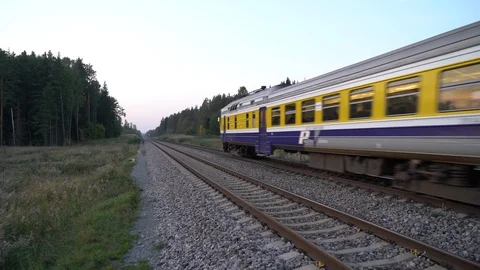 Passenger train Stock Footage 97989749