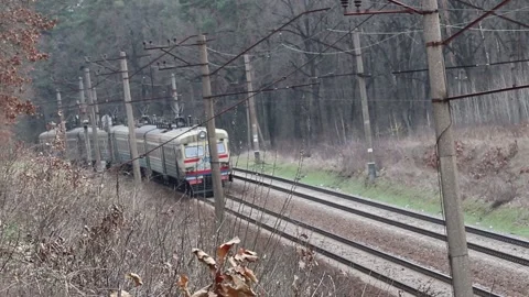 Passenger train. Stock Footage 196178003