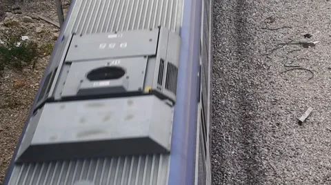 Passenger train hit the road Stock-Footage 65290486