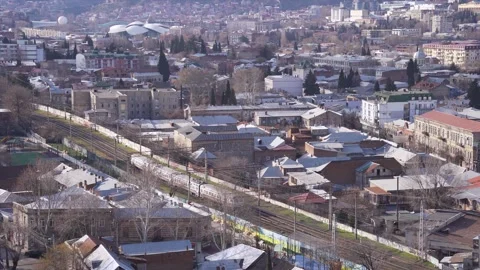 Passenger Train I The City Stock Footage 168960064
