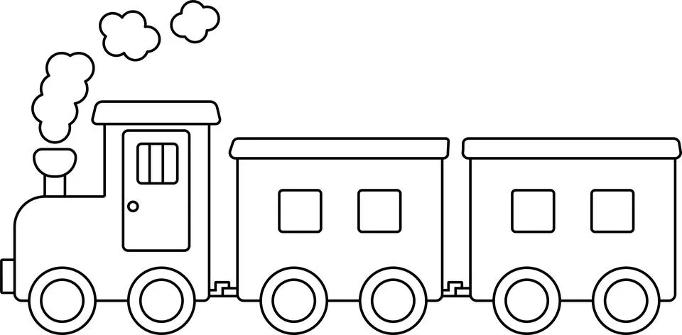 Passenger train icon. Illustrazione stock