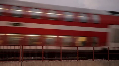 Passenger train in Israel Stock Footage 43178020