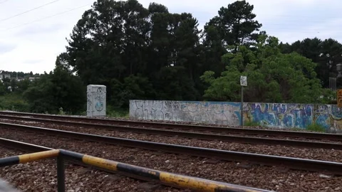 Passenger train in motion. Stock Footage 132755199