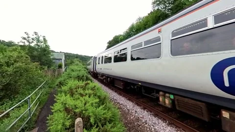 Passenger train on the Northern Line 스톡 동영상 246605340