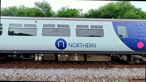 Passenger train on the Northern Line Stock-Footage 246605770