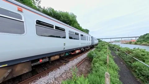 Passenger train on the Northern Line Video stock 246606216