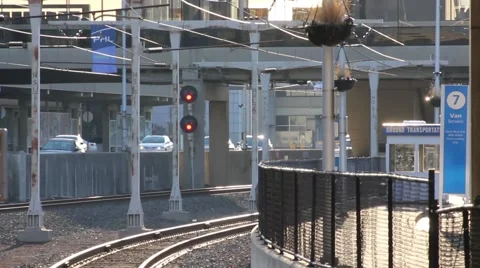 Passenger Train Passes Slowly Stock Footage 65780402