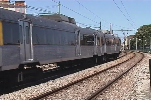 Passenger train passing 動画素材 102968
