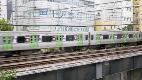 Passenger train passing Stock Footage 229250008