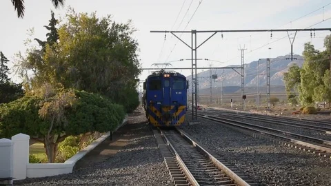 Passenger Train Pulling Into A Station Stock Footage 110736126