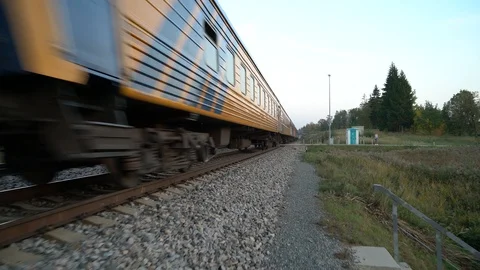 Passenger train from Riga to Moscow. Stock Footage 97990344