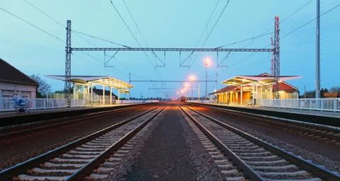 Passenger train station Foto stock