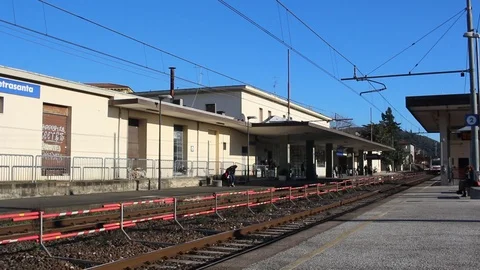 Passenger train in transit Video stock 124330134