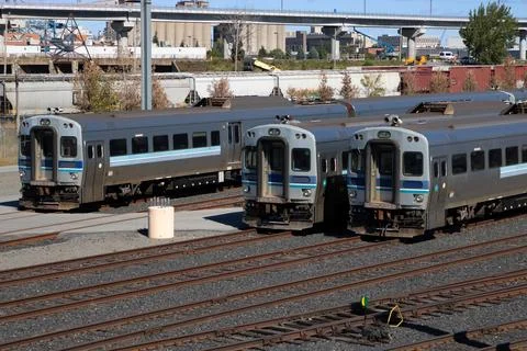 Passenger Train Yard Stock Photos