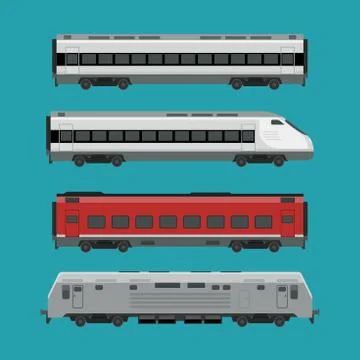 Passenger trains Illustrazione stock