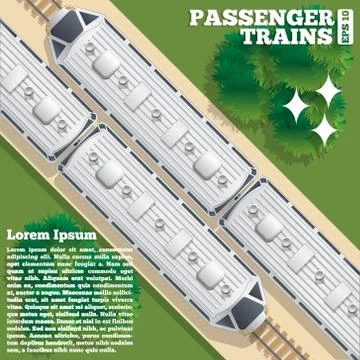 Passenger trains. Stock Illustration