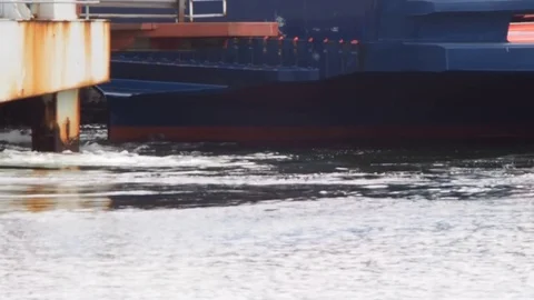 Passenger vessel approaching terminal Stock Footage 76326619